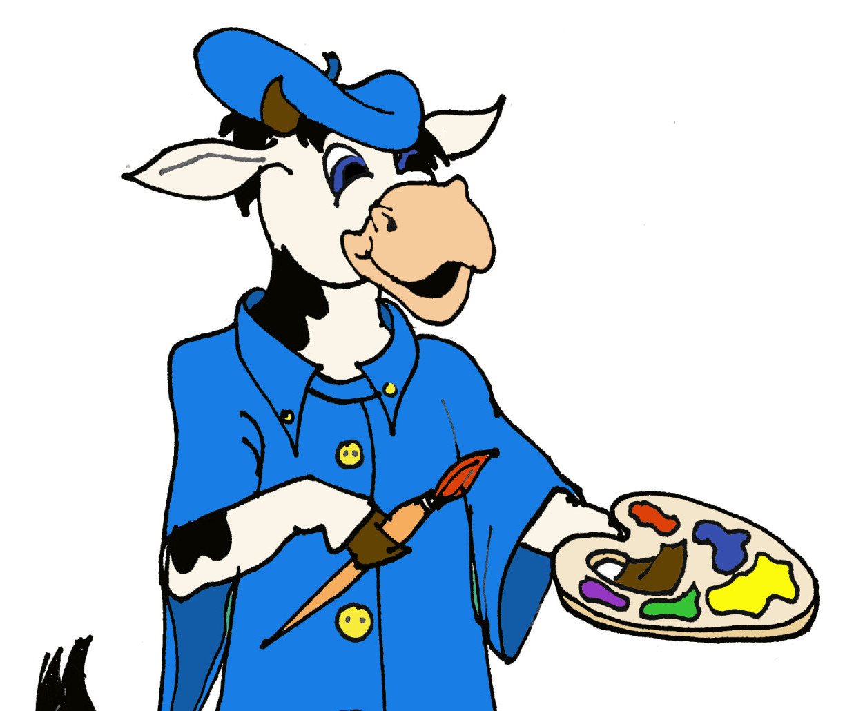 artie blue smock palletn paintbrush LOOKING RIGHT copy